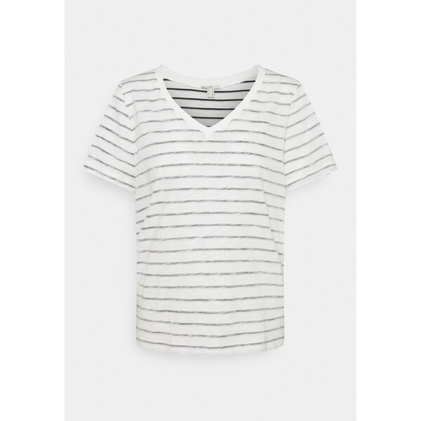 edc by Esprit STRIPE T-shirt z nadrukiem off white ED121D1IM-A11