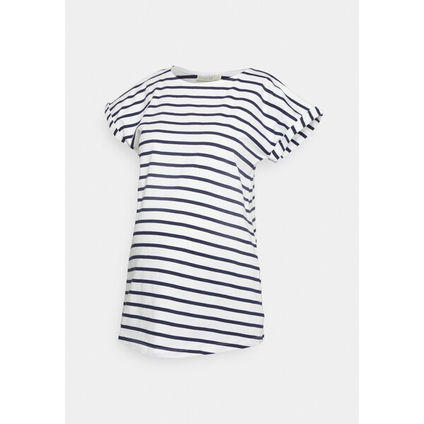JoJo Maman Bébé BOYFRIEND T-shirt basic white navy stripe J2629G041-A11