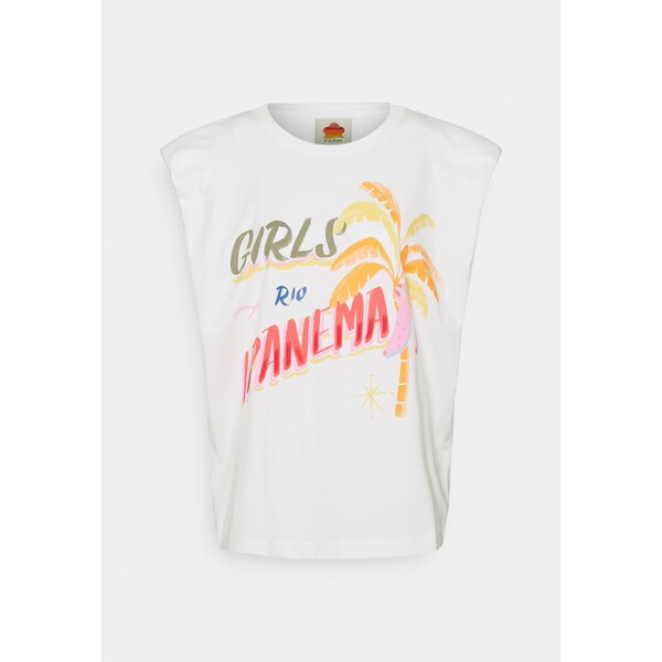 Farm Rio GIRLS RIO IPANEMA GRAPHIC T-shirt z nadrukiem off-white F0I21D005-A11