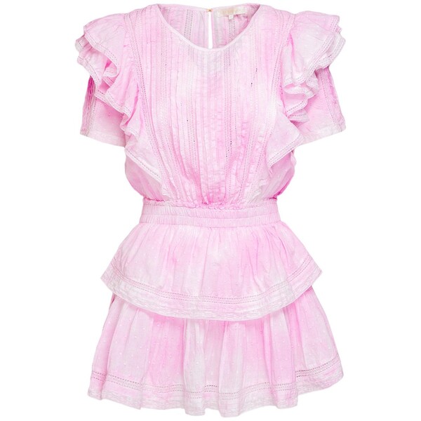 LoveShackFancy Sukienka LOVESHACKFANCY NATASHA LD194263-peony-pink