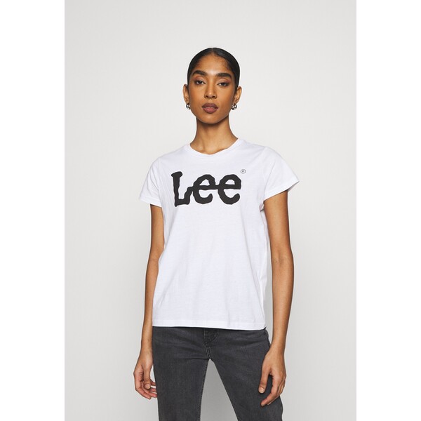 Lee LOGO TEE T-shirt z nadrukiem white LE421D03N-A11