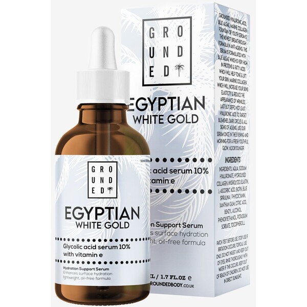 Grounded EGYPTIAN GOLD WHITE GLYCOLIC ACID SERUM 10%25 WITH VITAMIN E Serum white GRC34G003-A11