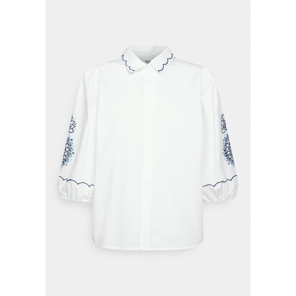 Saint Tropez LAVYASZ T-shirt z nadrukiem bright white S2821E0GI-A11