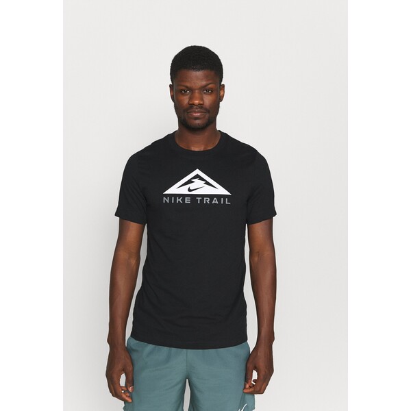 Nike Performance TEE TRAIL T-shirt z nadrukiem black N1242D3KJ-Q11
