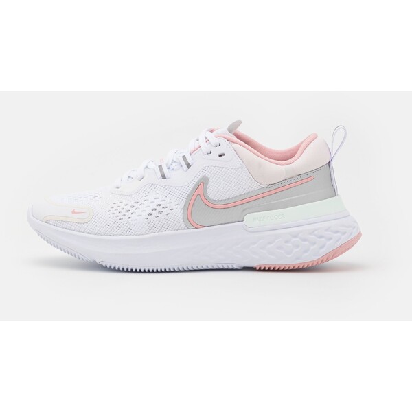 Nike Performance REACT MILER 2 Obuwie do biegania treningowe white/pink glaze/light soft pink N1241A10Q-A12