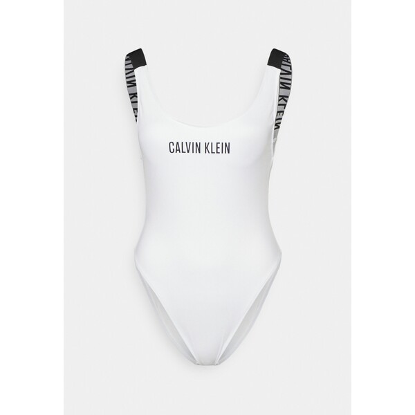 Calvin Klein Swimwear SCOOP BACK ONE PIECE Kostium kąpielowy classic white C1781G024-A11