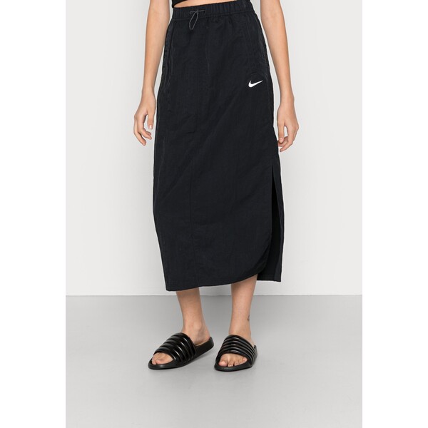 Nike Sportswear SKIRT Długa spódnica black/white NI121B011-Q11
