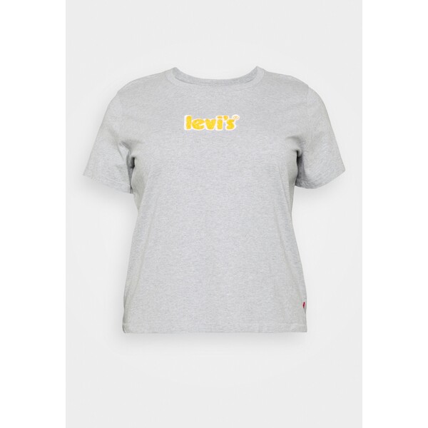 Levi's® Plus GRAPHIC CLASSIC TEE POSTER LOGO STARSTRUCK T-shirt z nadrukiem heather grey L0M21D024-C11