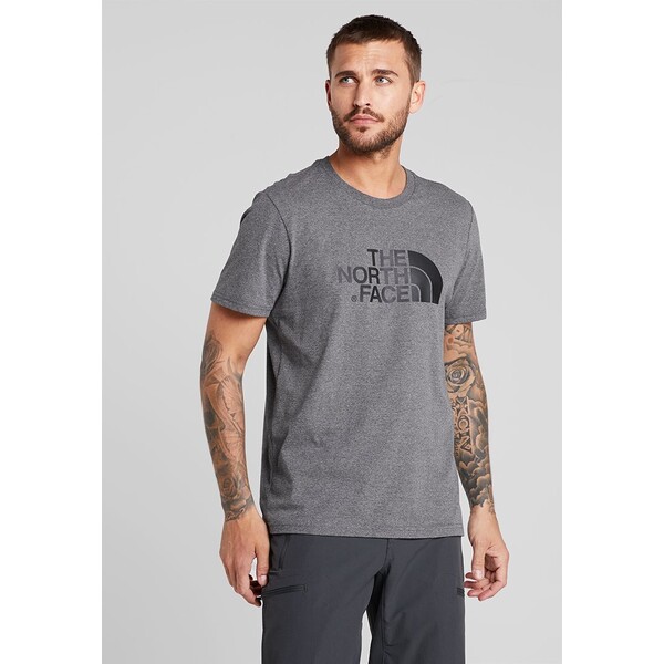 The North Face EASY TEE T-shirt z nadrukiem grey heather TH342D00U-C11
