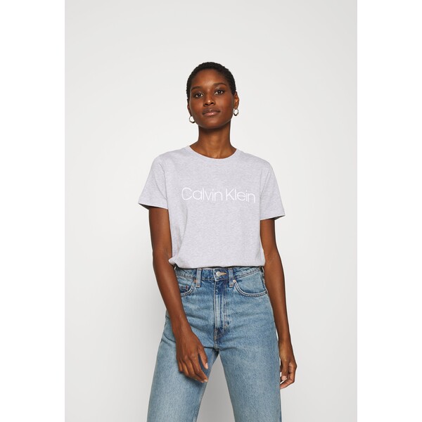 Calvin Klein CORE LOGO T-shirt z nadrukiem light grey heather 6CA21D01U-C11