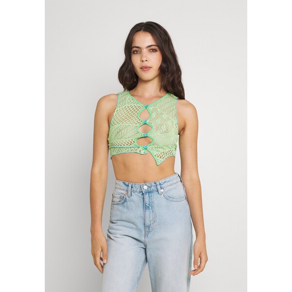 Jaded London ENGINEERED WITH BUTTON DETAIL Top yellow/ green/ blue JL021E01I-E11