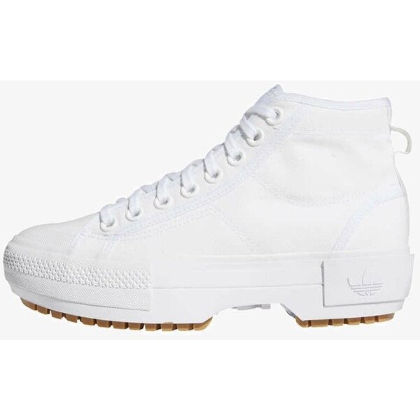 adidas Originals NIZZA TREK Sneakersy wysokie ftwr white/gum /grey one AD111A1NF-A11