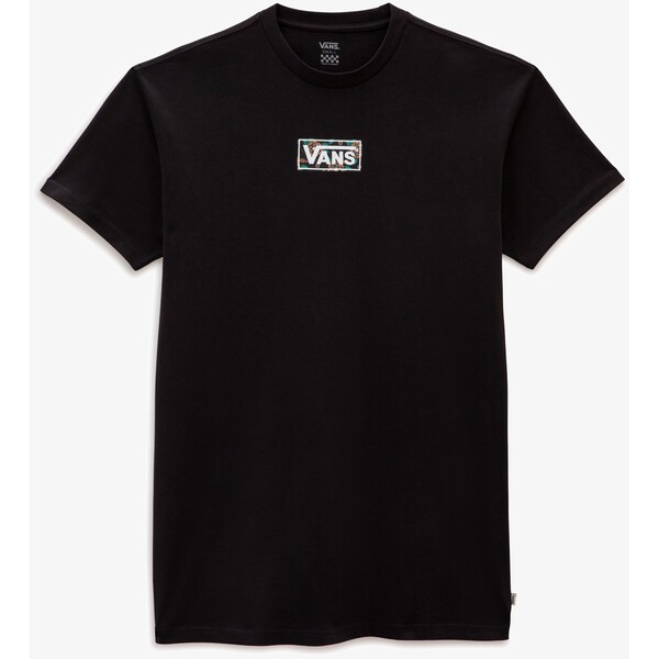 Vans WM AUTUMN CLASSIC BOX TEE DRESS T-shirt z nadrukiem black VA221D0E7-Q11