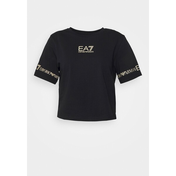 EA7 Emporio Armani T-shirt z nadrukiem black/gold EA721D01M-Q11