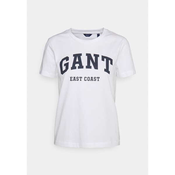 GANT T-shirt z nadrukiem white GA321D061-A11