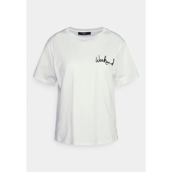 WEEKEND MaxMara ADEPTO T-shirt z nadrukiem bianco MW721D04V-A11