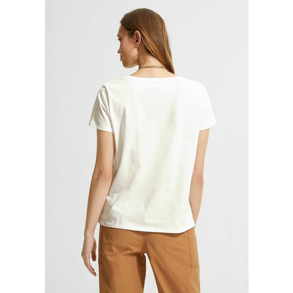 comma T-shirt z nadrukiem white CO121D0NF-A11