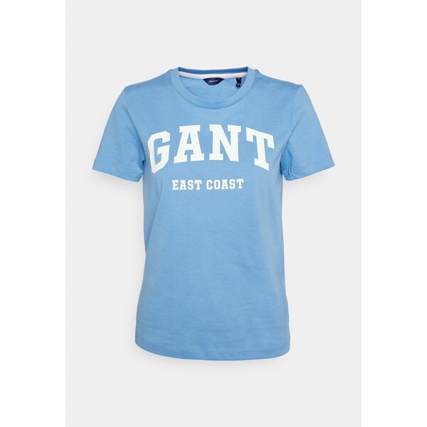 GANT T-shirt z nadrukiem silver lake blue GA321D061-K11