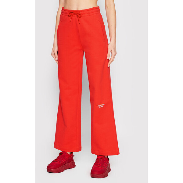 Calvin Klein Jeans Spodnie dresowe J20J218701 Czerwony Relaxed Fit