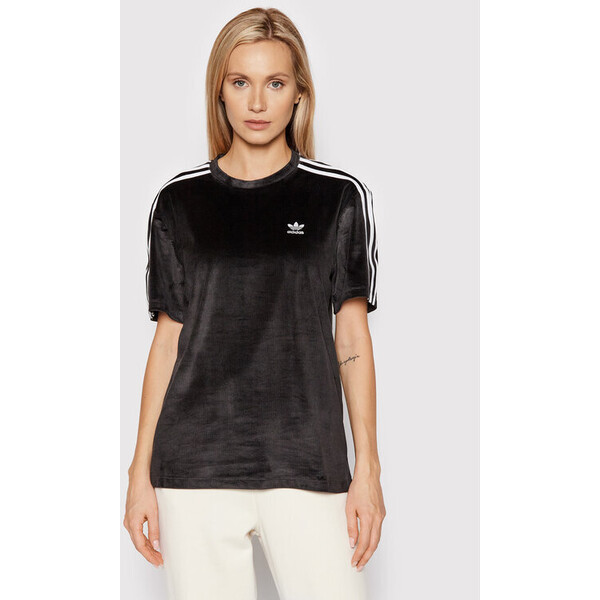 adidas T-Shirt Corded Tee H37841 Czarny Relaxed Fit