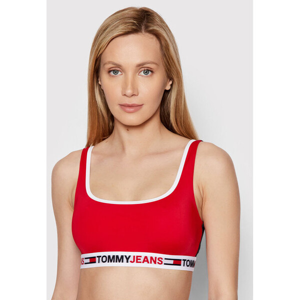 Tommy Jeans Góra od bikini UW0UW03350 Czerwony