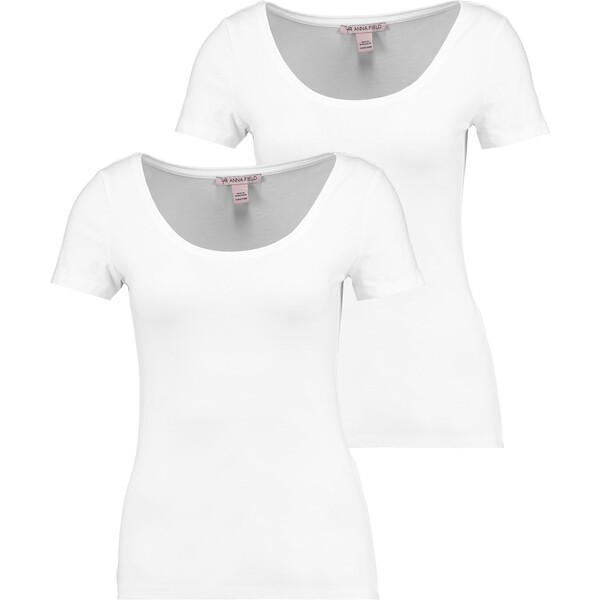 Anna Field 2 PACK T-shirt basic white AN621D0Q1-A11