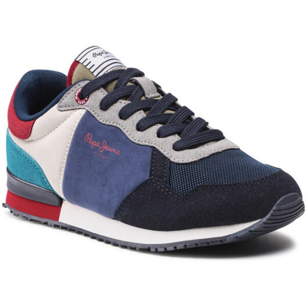 Pepe Jeans Sneakersy Archie Brit PLS31201 Granatowy
