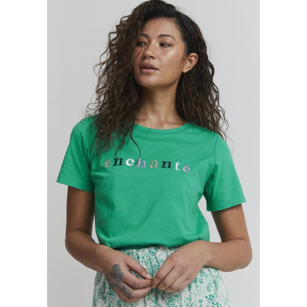 ICHI IHSKYE T-shirt z nadrukiem holly green IC221D073-C11