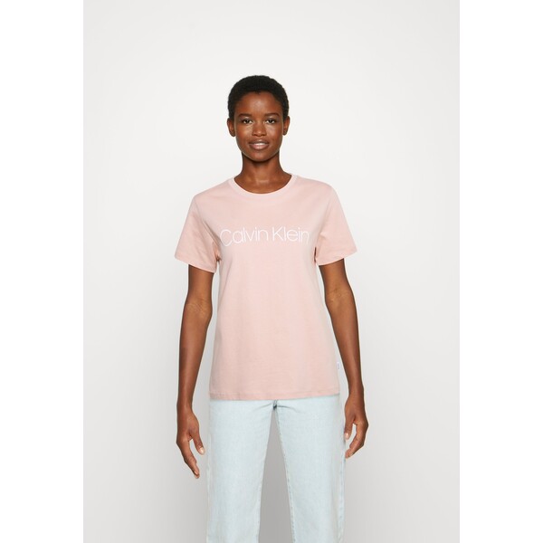 Calvin Klein CORE LOGO T-shirt z nadrukiem pink bloom 6CA21D01U-G12