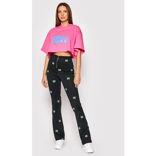 Local Heroes T-Shirt Airbrush AW21T0013 Różowy Cropped Fit