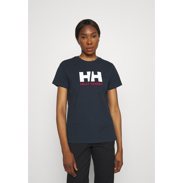 Helly Hansen LOGO T-shirt z nadrukiem navy HE641D00B-K13