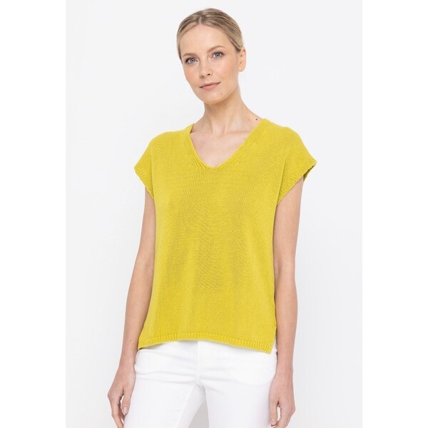 Deni Cler Milano T-shirt basic żółty D1H21D01A-E11