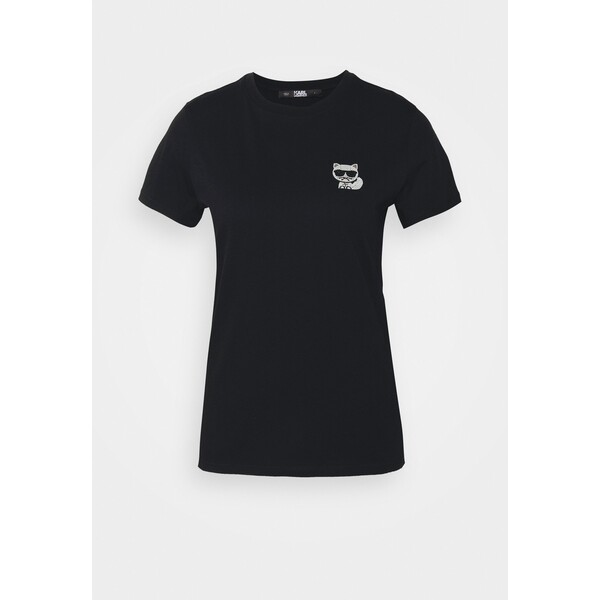 KARL LAGERFELD IKONIK MINI CHOUPETTE TEE T-shirt z nadrukiem black K4821D09C-Q11