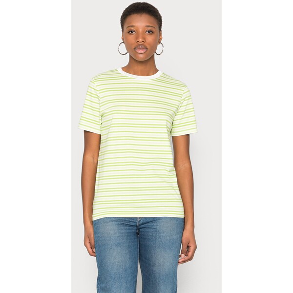 Selected Femme SFMY PERFECT TEE BOX CUT T-shirt z nadrukiem greenery SE521D0A0-T11