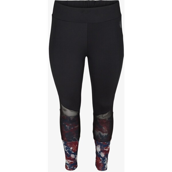 Active by Zizzi CROPPED EXERCISE WITH PRINT AND MESH Legginsy cloud print ACA21A029-Q11