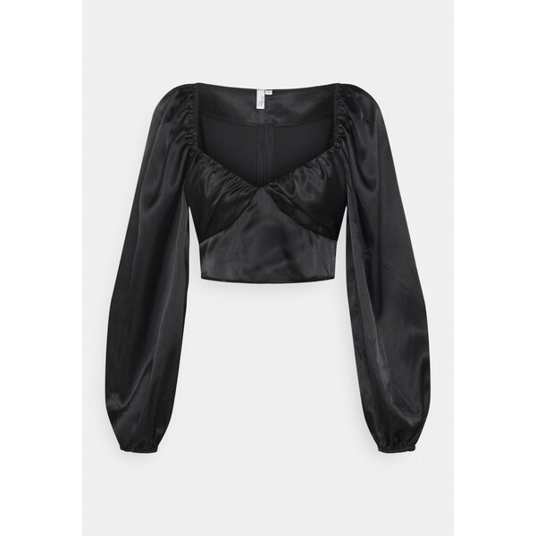 Nly by Nelly RUCHED UP BLOUSE Bluzka black NEG21E070-Q11