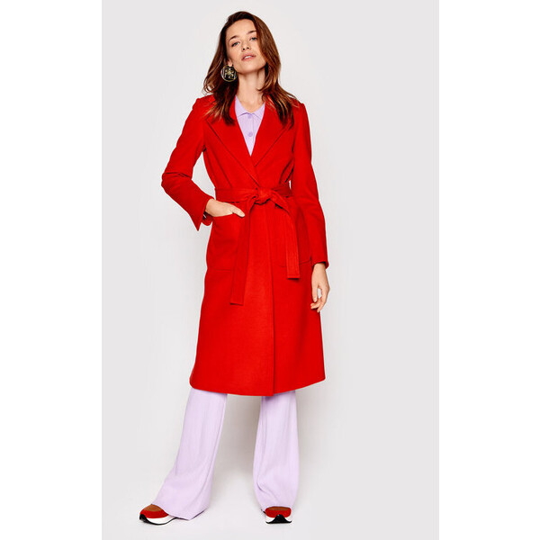 MAX&Co. Płaszcz wełniany Runaway 40119722 Czerwony Regular Fit