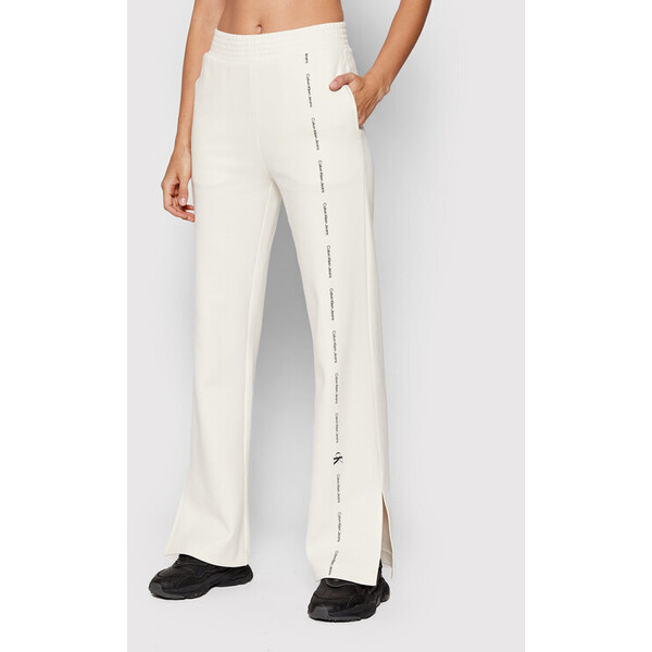 Calvin Klein Jeans Spodnie dresowe J20J217933 Biały Regular Fit