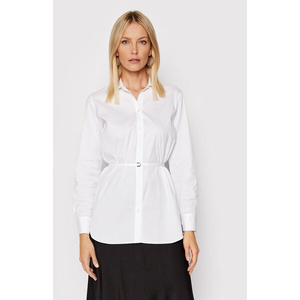 Calvin Klein Koszula Cotton Belted K20K203576 Biały Regular Fit