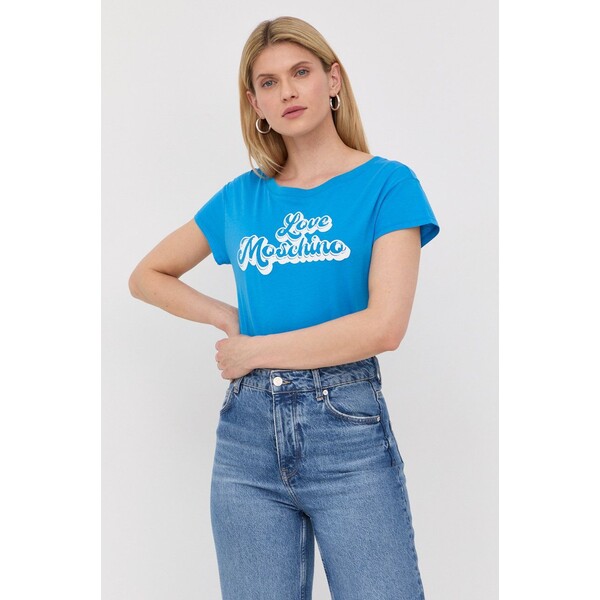 Love Moschino t-shirt bawełniany W.4.F30.3C.M.3876