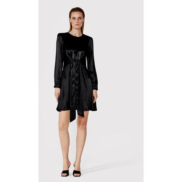 Simple Sukienka codzienna SUD073 Czarny Regular Fit