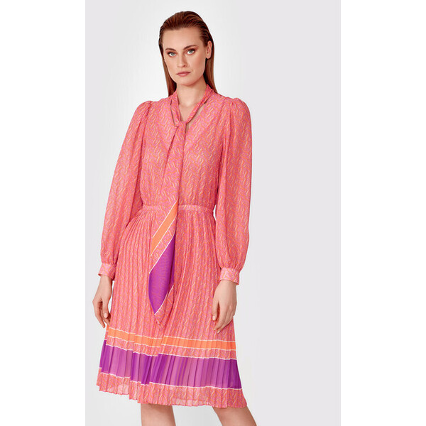 Simple Sukienka codzienna SUD041 Różowy Regular Fit