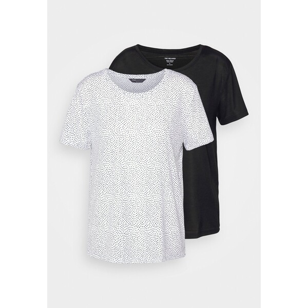 Marks & Spencer RELAX 2 PACK T-shirt z nadrukiem white/black QM421D060-A11