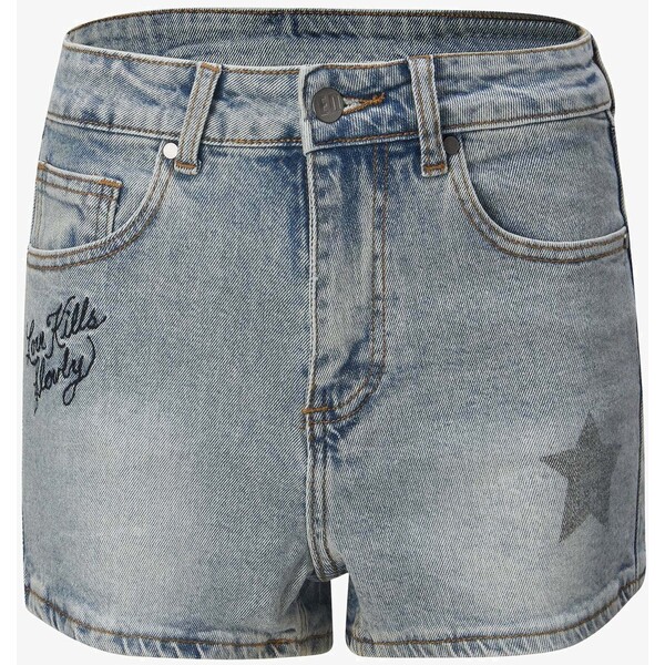 Ed Hardy DOODLE-STAR Szorty jeansowe bleach ED221S003-K11