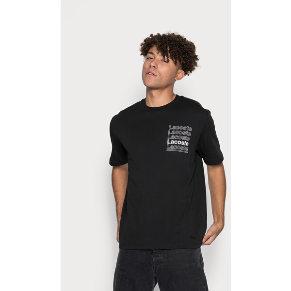 Lacoste LIVE T-shirt z nadrukiem noir L4722O02V-Q11