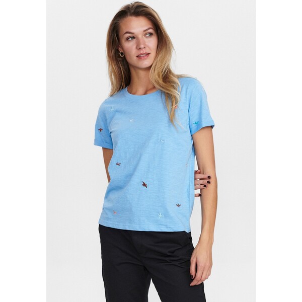 Nümph NUDIORS TEE T-shirt z nadrukiem della robbia blue NU121D0A0-K12