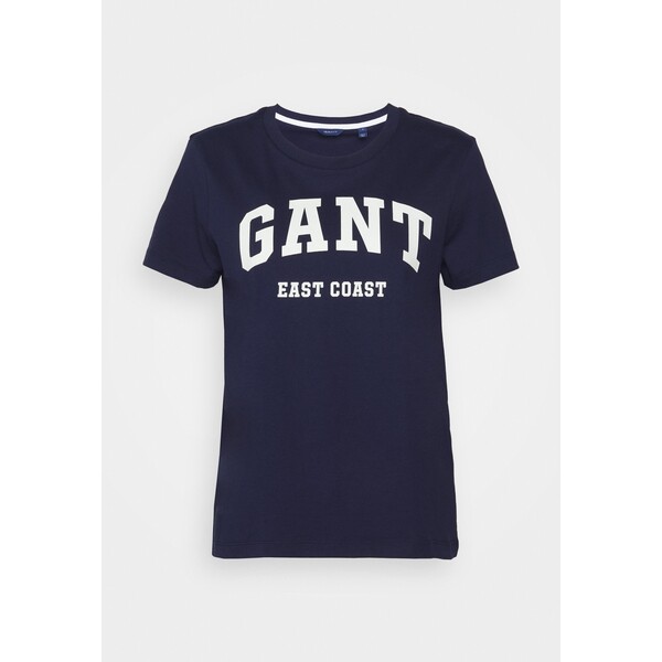 GANT T-shirt z nadrukiem classic blue GA321D061-K12