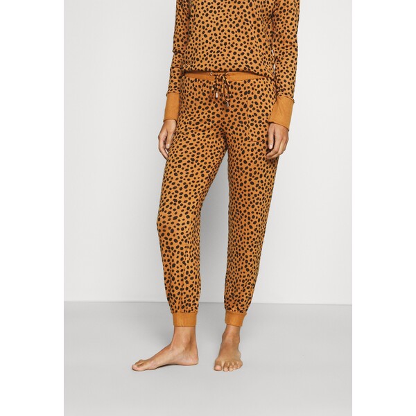 Marks & Spencer COSY LOUNGE CUFF Spodnie od piżamy caramel mix QM481O01I-O11