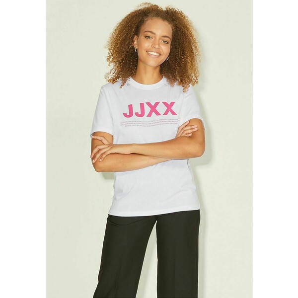 JJXX T-shirt z nadrukiem bright white JJ621E006-K11