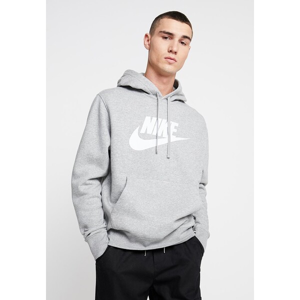 Nike Sportswear CLUB HOODIE Bluza z kapturem dark grey heather/dark steel grey/white NI122S0B7-C11